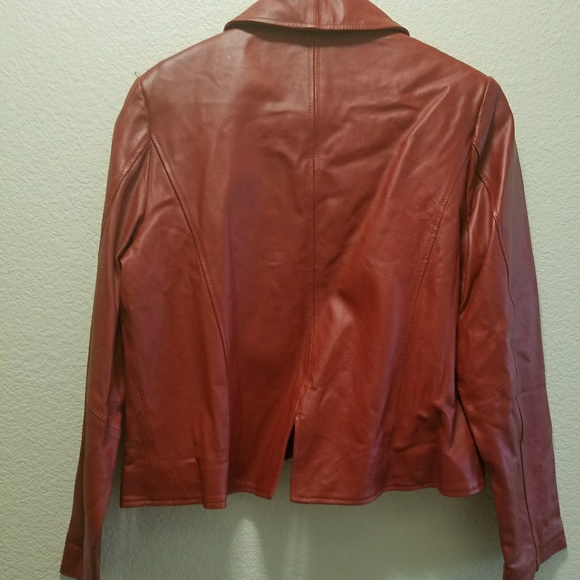 New rust red leather shrug sz14 - Picture 3 of 4
